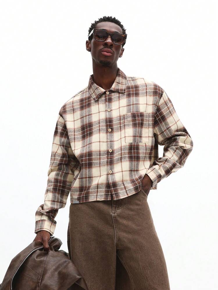 Long Sleeve Plaid Button Down Shirt