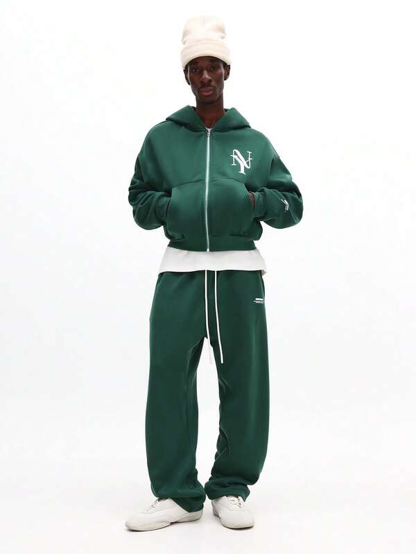 SUMWON Men Hooded Sweatshirt Sweatpants Co-Ord Set Winter Casual Wear