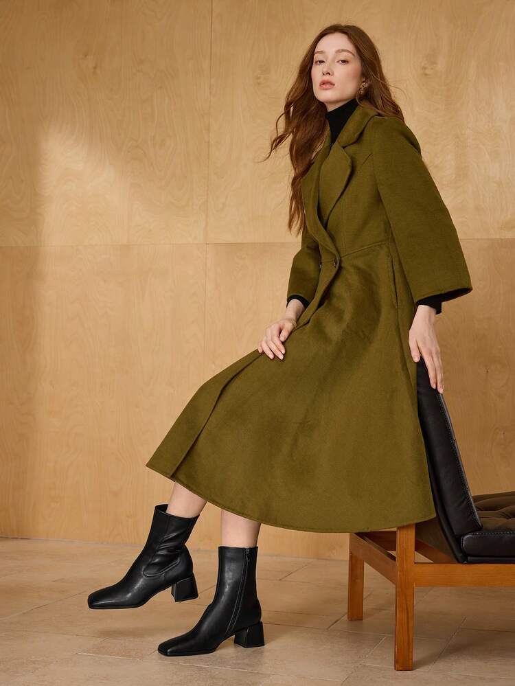 BOTAS DE MEDIA PANTORRILLA CON TACÓN GRUESO Y CREMALLERA LATERAL PARA MUJER