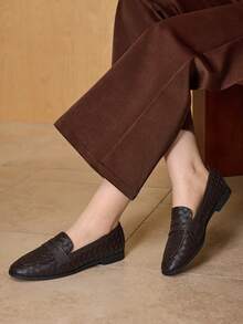 MOTF CASUAL COMFORTABLE VERSATILE WOMEN FLAT SHOES FOR CHRISTMAS SPRING SHOES - Coffee Brown - View 2