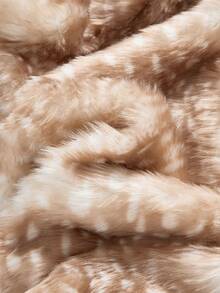 ROMWE Grunge Punk 女式时尚毛茸茸夹克和短裤两件套 - 彩色 - 查看 6