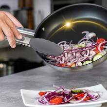 1 pieza Pinzas de cocina de acero inoxidable de alta calidad con grifo de nailon - Multicolor - Ver 7