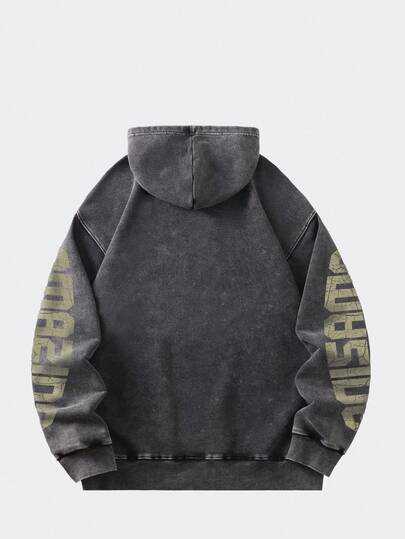 Street Life Sweat-shirt à capuche vintage imprimé lettres et chiffres pour femmes grandes tailles