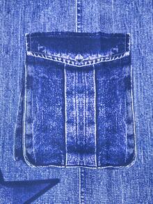 Sparklyn Bộ 2 áo nỉ dài tay in hình ngôi sao dáng rộng thoải mái cho bé gái tuổi teen + Quần ống rộng cạp chun thoải mái in hình, phong cách đường phố - màu đen - Xem 5