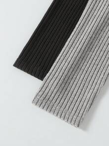 Genkimix Kids 2 件女童蝴蝶结刺绣打底裤，天鹅绒衬里，适合秋冬季日常休闲穿着 - 彩色 - 查看 6