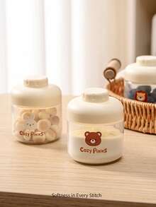 Cozy Pixies 3-Piece Set Of Baby Feeding Accessories, Milk Powder Box And Packing Box, Cute Animal Pattern
