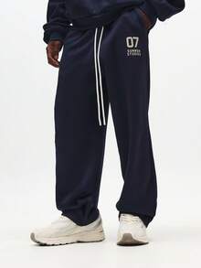 SUMWON Overhead Hoodie And Jogger Co-Ord Set State Of The Art Textured Navy Lounge Wear - Royal Blue - View 4