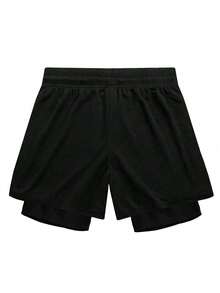Gym Rark Set de 2 piezas de camiseta de manga corta casual y pantalones cortos con cordón para hombre - Negro - Ver 4