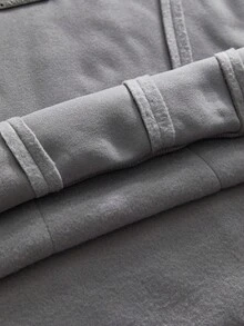 AXEPEAK Men's Casual Hoodie With Deconstructed Curved Paneling,Stretchy