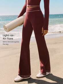 GLOWMODE 31" FeatherFit™ Frosty Flow Weiche, dehnbare, schweißableitende Leggings mit Kontrastnaht, gerade geschnitten, für Herbst/Winter, Yoga, Pilates, Studio und Alltag