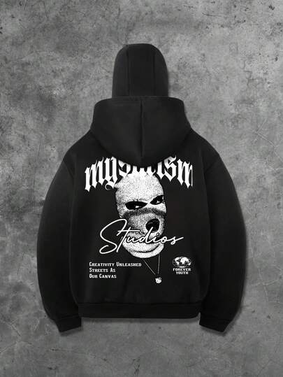 Sweat-shirt de bandit noir à la mode et confortable pour hommes, automne/hiver