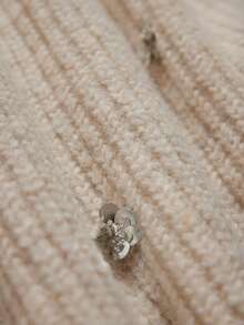 Aveloria New Handmade Sequin Embroidered Fashionable Versatile Pullover Sweater - Apricot - View 7