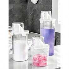 1pc Laundry Powder Storage Box, Large Capacity 1800ML/1350ML/800ML Laundry Bucket, Home Bathroom Bead-Shaped Plastic Bucket, Canister Laundry Powder Container, Laundry Powder Dedicated Storage Box, Convenient For Storing Detergent And Powder, Marked Lid For Accurate Dosing, Airtight And Moisture-Proof, Spout For Easy Pouring - Multicolor - View 11