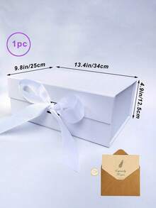 Collapsible Thick Hard Cardboard Gift Boxes For Presents Packaging, Rectangle Box  Closure With Ribbon For Groomsman Proposal Box, Wedding, Christmas, Halloween, Birthday Gift Packaging,School Supplies,Back To School - Multicolor - View 34