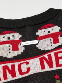 NEON BLANC 男士圣诞套头毛衣，冬季 - 黑色 - 查看 5