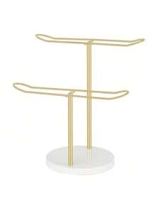 金属发箍收纳架，单/双/三层可选，可展示发箍、发绳、手镯等配饰，适用于卧室、大学宿舍装饰，适合女孩、女士，也可用于性别揭晓派对、生日、婚礼、聚会等场合，是送给同事、朋友和家人的完美礼物，也是返校季的理想之选。 - 彩色 - 查看 7