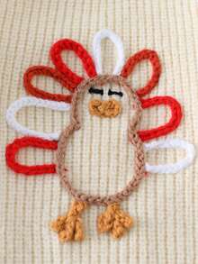 Cute Beige Baby Girl Turkey Design Pullover Sweater,Autumn Matching Family Knitwear,Toddler Long Sleeve Solid Color Knitted Jumper Fall Winter Clothes - Apricot - View 4