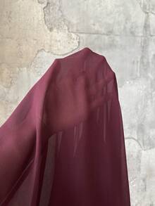 Roveilla Plus Size Women's Elegant Middle Eastern Style Vintage French Chic Dress, Featuring Layered Skirt, Adjustable Cinched Waist, Flared Sleeves, And Shoulder Capes, Suitable For Parties, Autumn/Winter Elegant Pleated Dress Flowy Maroon Dress Wine Dress Long Sleeve Elegant Dress Maroon Long Sleeve Elegant Dress Winery Dresses For Women Lantern Sleeve Dress Party Elegant Long Dress - Maroon - View 8