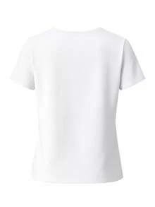 Calvin Klein Women's V-Neck T-Shirt Bright White - Bright White - View 2