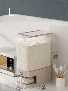 Rice Dispenser With Measuring Cup & Fresh-Keeping Box - Ideal Grain Dispenser & Storage Container For Home Pantry - Keep Rice/Soybeans/Sugar Fresh And Moisture-Proof - Rice Bucket For Kitchen