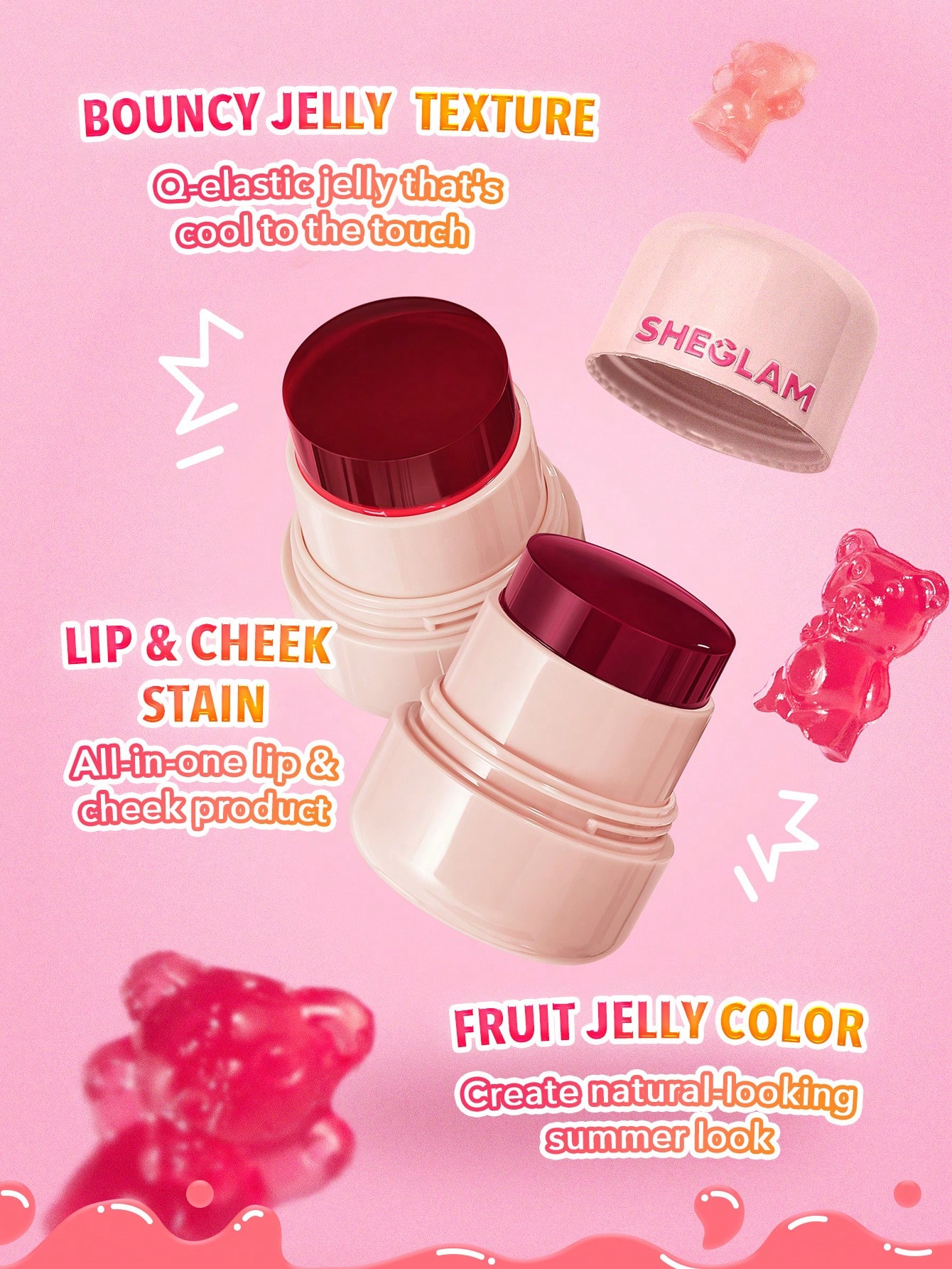 Jelly-Licious Hydrating Lip & Blush Tint-Cheerio 3
