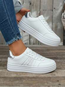 Women Tennis & Racquet Sport Shoes - White - View 1