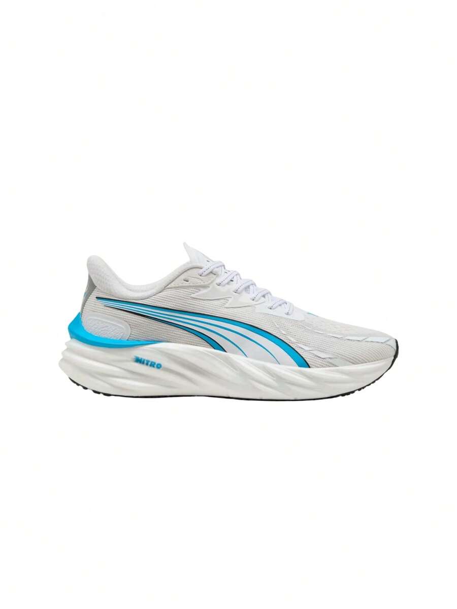 Puma Velocity NITRO 4 Men Running Shoes White-Speed Blue 311140 - PUMA Trắng-Xanh tốc độ - Xem 1