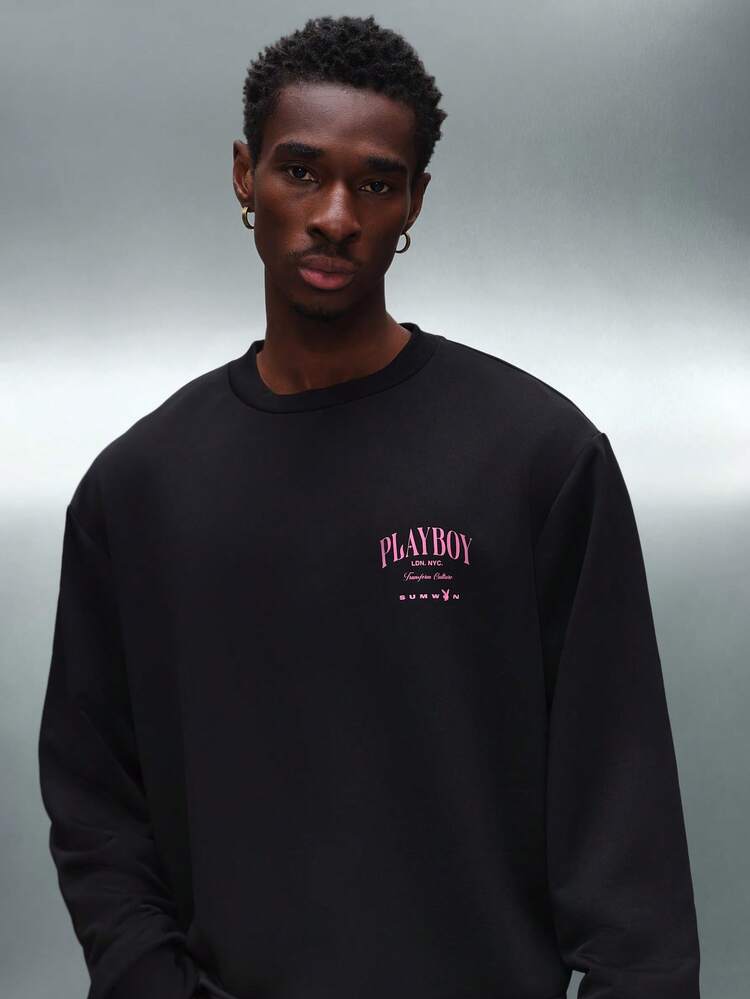 PLAYBOY X SUMWON Sudadera corta con estampado de logotipo