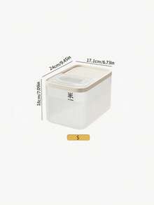 Clear Color Household Sealing Sliding Lid Rice Storage Container, Flour, Grains Cereal Dispenser,Sealed Rice Bucket For Household Use, Insect-Proof And Moisture-Proof Rice Storage Box, Latest Rice Storage Container, Moth-Proof Rice Tank - White - View 10