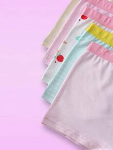 5条装 女童可爱草莓水果印花清新迷人柔软亲肤内裤 - 彩色 - 查看 5