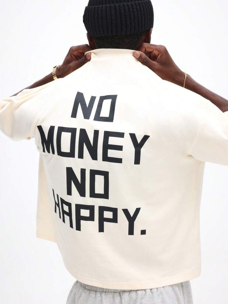 Boxy Fit Tee With Statement Print