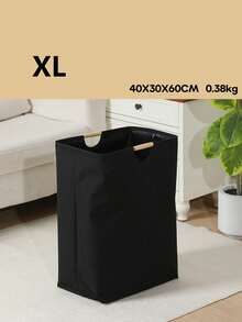 1 件亚麻脏衣篮，可折叠手持式织物洗衣篮，适用于卧室/浴室，简约设计可折叠储物篮，大容量，可容纳玩具、亚麻布