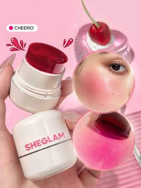 SHEGLAM Jelly-Licious-Tinte Hidratante Para Labios Y Rubor Cheerio, Rubor En Barra Acuoso De 4 Colores, Pigmento De Larga DuracióN, Pigmento Natural De Doble Uso, Textura Gelatinosa, Maquillaje Facial Rare,Colorete Marca Belleza Maquillaje Maquullaje CosméTica Para Mujeres NiñAs Perfecto Para Invierno Primavera Ideal Para Y2K Elegante Moda Adecuado Para CumpleañOs Regalo Fiesta Listo Mejor Color