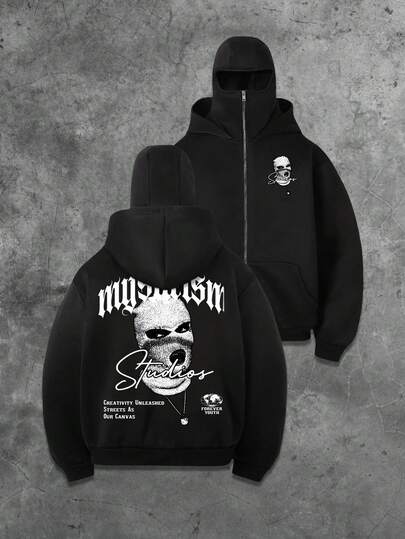 Sweat-shirt de bandit noir à la mode et confortable pour hommes, automne/hiver