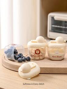 Cozy Pixies 3-Piece Baby Feeding Set: Milk Powder Boxes And Portion Containers With Cute Animal Patterns. - Multicolor - View 9