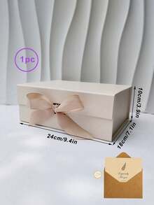 Collapsible Thick Hard Cardboard Gift Boxes For Presents Packaging, Rectangle Box  Closure With Ribbon For Groomsman Proposal Box, Wedding, Christmas, Halloween, Birthday Gift Packaging,School Supplies,Back To School - Multicolor - View 38