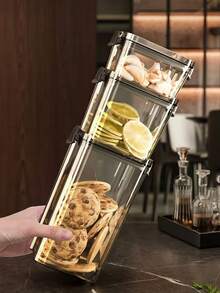 Tea Cans, Sealed Cans, Storage Bottles, Cereals, Storage Bottles, Transparent Plastic Food Cans, Dry Goods Storage, JarsClear Food Storage Jar - Clear - View 4