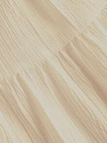 SHEIN EZwear Women's Casual Vacation Multi-Layer Cake Skirt, Suitable For Summer - Khaki - View 4