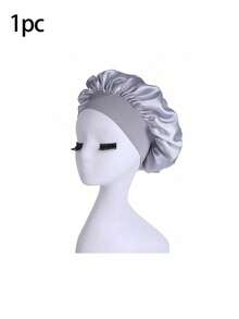 Silk Bonnet For Sleeping, Satin Hair Bonnets, Soft Elastic Band Silk Sleep Cap, Silk Hair Wrap For Curly Hair, Ideal For Overnight Curls Preservation, All-Season Shower Caps, Comfortable For Chemotherapy Patients Home Bathroom Decor Fall Decor  Hair Bonnet - Multicolor - View 8