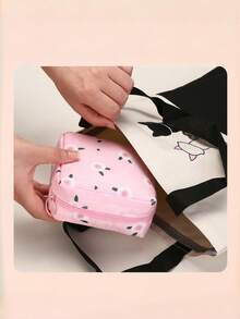 1 túi đựng băng vệ sinh họa tiết cánh hoa, túi đựng băng vệ sinh di động hiện đại, túi đựng đồ dùng cho kỳ kinh nguyệt, túi đựng đồ dùng khi đi du lịch, túi trang điểm, túi mỹ phẩm, túi đựng đồ dùng khi đi nghỉ mát. - Hồng - Xem 2