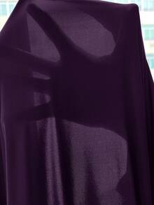 Slaydiva Đầm dài chữ A hở vai cổ chữ V sâu thanh lịch lãng mạn gợi cảm dự tiệc - W - Màu tím - Xem 9