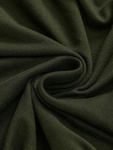 ROMWE Gothic Cross Decor Asymmetrical Hem Mini Dress - Dark Green - View 4