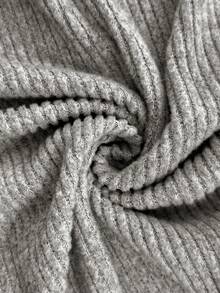 SHEIN 2pcs Maternity Set: Round Neck Flare Sleeve Casual Top & Ribbed Pants Two Piece Set Women Comfy 2 Piece Lounge Sets Woman Maternity 2 Piece Set Maternity Clothes Two Piece Suits Comfortable Two Piece Set - Light Grey - View 7