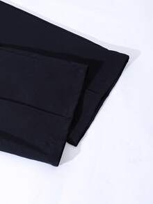 SHEIN 3pcs/Set Teenage Girls Casual Commute Outfit, Delicate Fresh Floral Print Lightweight Shirt, Basic Camisole, And Solid Color Wide Leg Pants, Spring/Summer - Navy Blue - View 7