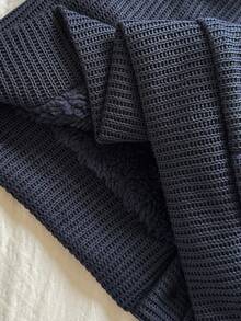 Vintaside Kids 1 件幼儿男童冬季新款 2025 人造毛皮衬里连帽长袖开衫夹克，适合男婴的时尚街头服饰，温暖厚外套 - 藏蓝色 - 查看 7