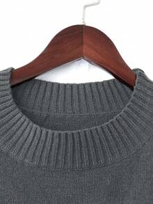 Linhara Plus Size Women Knitted Wool Sweater Loungewear Set, Coffee Color - Dark Grey - View 6