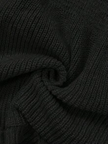 Easowa Áo khoác cardigan nữ dáng rộng, hở vai, thắt eo thanh lịch, thoải mái cho mùa thu mới - màu đen - Xem 7
