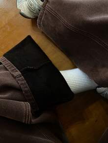 DAZY Women's Casual Loose Brown Denim Jeans, Autumn - Coffee Brown - View 8