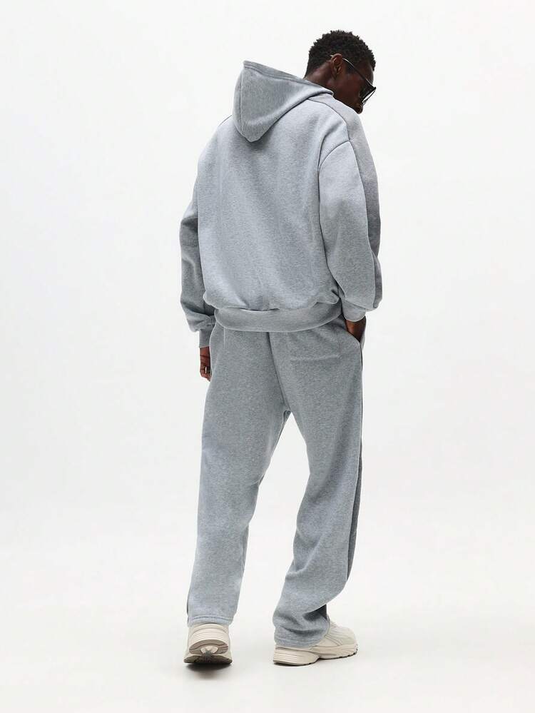 Heather Hoodie Co-Ord Set With Loose Sweatpants