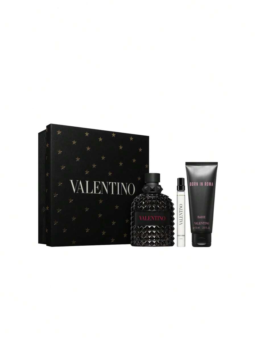 Valentino Born In Roma Uomo Eau De Parfum 100 Ml Gift Set - Black - View 1